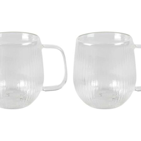 Dubbelwandig glas lines 2-delig | Merkloos