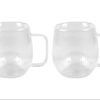 Dubbelwandig glas lines 2-delig | Merkloos