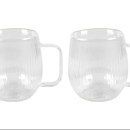 Dubbelwandig glas lines 2-delig | Merkloos