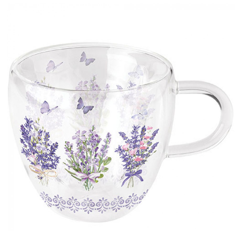 Dubbelwandig glas lovely lavender white 0.2L |