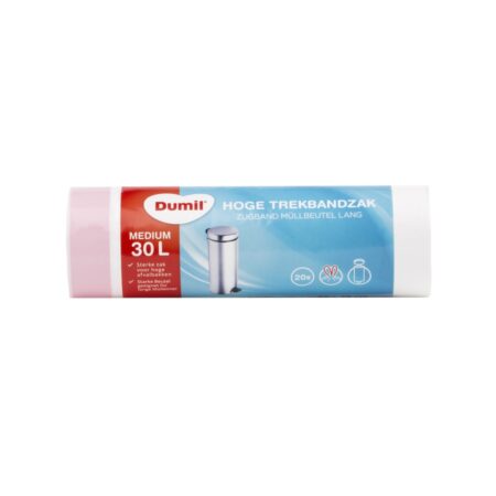 Dumil Afvalzakken Met Trekband Hoog 30 Liter 20 Stuks | Dumil