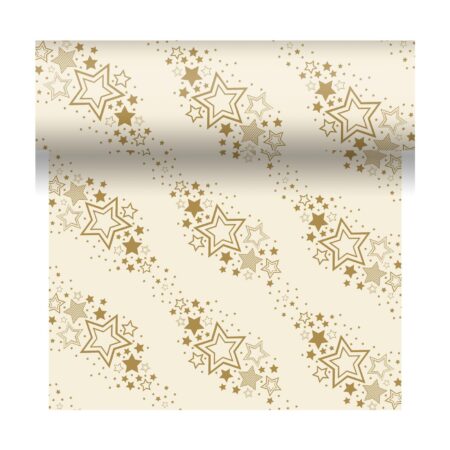 Duni 3-in1 Holiday Star Cream 40x480cm | Duni