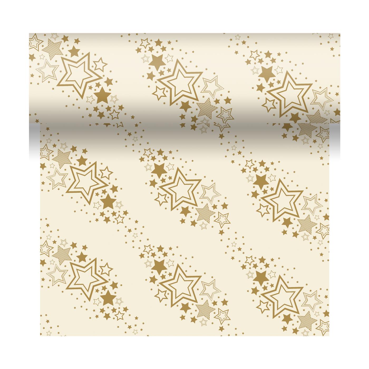 Duni 3-in1 Holiday Star Cream 40x480cm | Duni