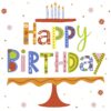 Duni Servetten Happy B-day 33x33cm | Duni