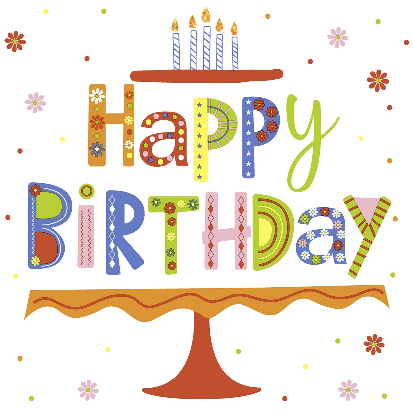 Duni Servetten Happy B-day 33x33cm | Duni