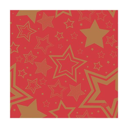 Duni Servetten Holiday Star Red 33x33cm | Duni