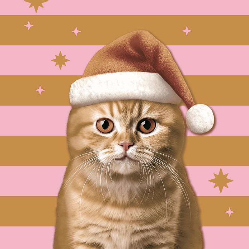 Duni Servetten Xmas Cat 33x33cm | Duni