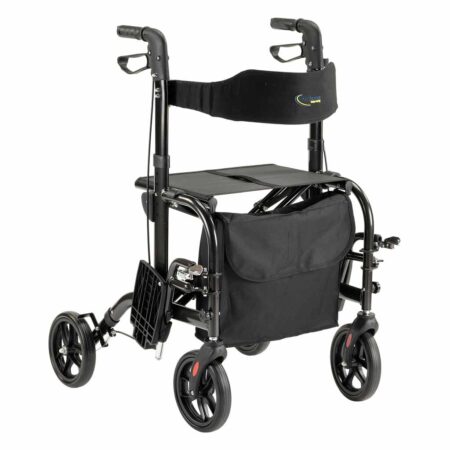 Duo rollator (rollator & rolstoel in 1) | MultiMotion | Maximaal 113 kg | Antraciet | 10050015 | MultiMotion