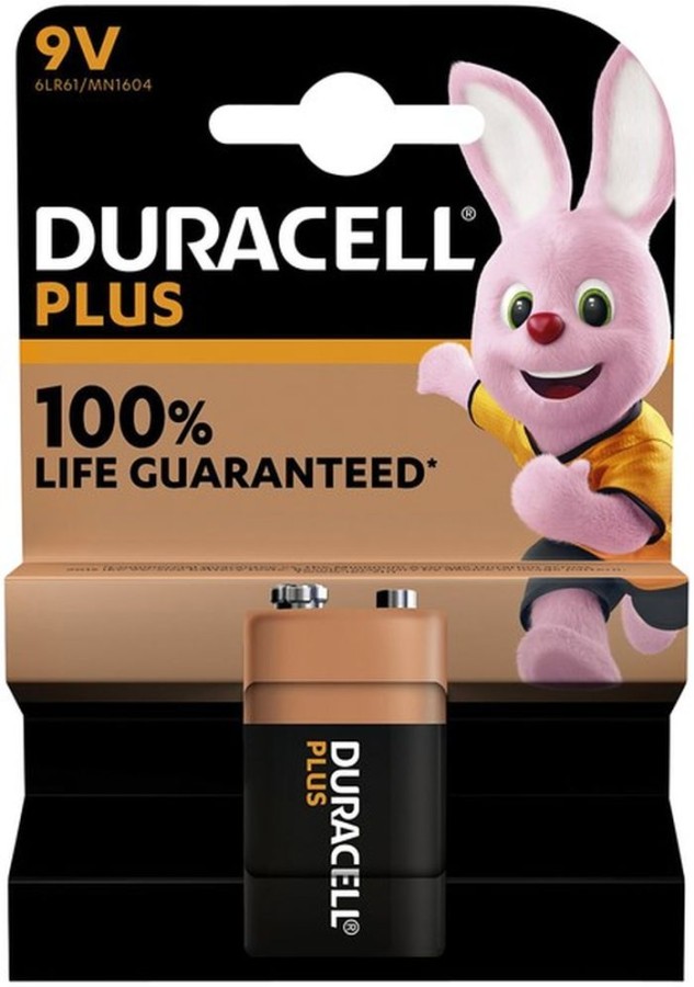 Duracell plus 100% 9v 6lr61 | Duracell