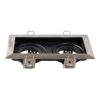 Durham Dubbel LED Inbouwspot - Kantelbaar armatuur - 10x18 cm - GU10 Fitting incl. lamphouder - Vierkant - IP20 voor binnen - RVS | HOFTRONIC