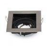Durham LED Inbouwspot - Kantelbaar armatuur - 10x10 cm - GU10 Fitting incl. lamphouder - Vierkant - IP20 - RVS | HOFTRONIC