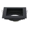 Durham LED Inbouwspot Vierkant - Kantelbaar armatuur - 10x10 cm - GU10 Fitting incl. lamphouder - IP20 voor binnen - Zwart | HOFTRONIC