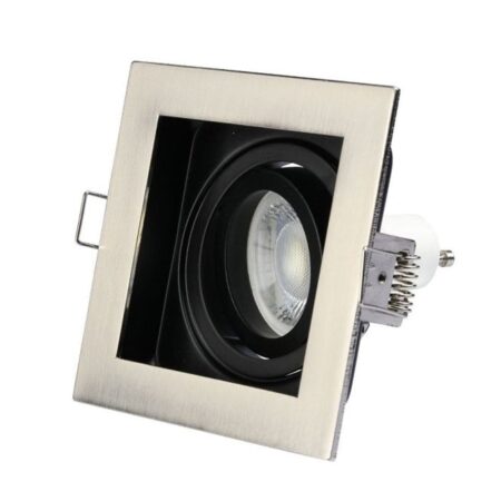 Durham LED inbouwspot - GU10 - RVS - Vierkant | Aigostar