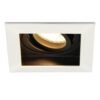 Durham LED inbouwspot vierkant - 4 Watt 345 lumen - 2700k warm wit - GU10 - Dimbaar Kantelbaar - Voor binnen - Wit | HOFTRONIC