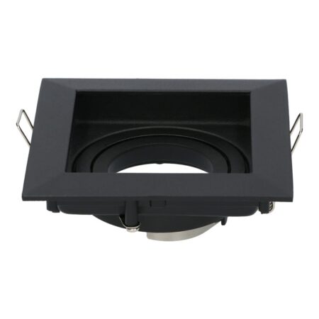 Durham inbouwspot armatuur - voor GU10 lampen - Kantelbaar - IP20 - Zwart | HOFTRONIC