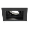 Durham vierkante LED inbouwspot - 4 Watt 345 Lumen - 6500K daglicht wit - GU10 - Dimbaar Kantelbaar - Voor binnen - Zwart | HOFTRONIC