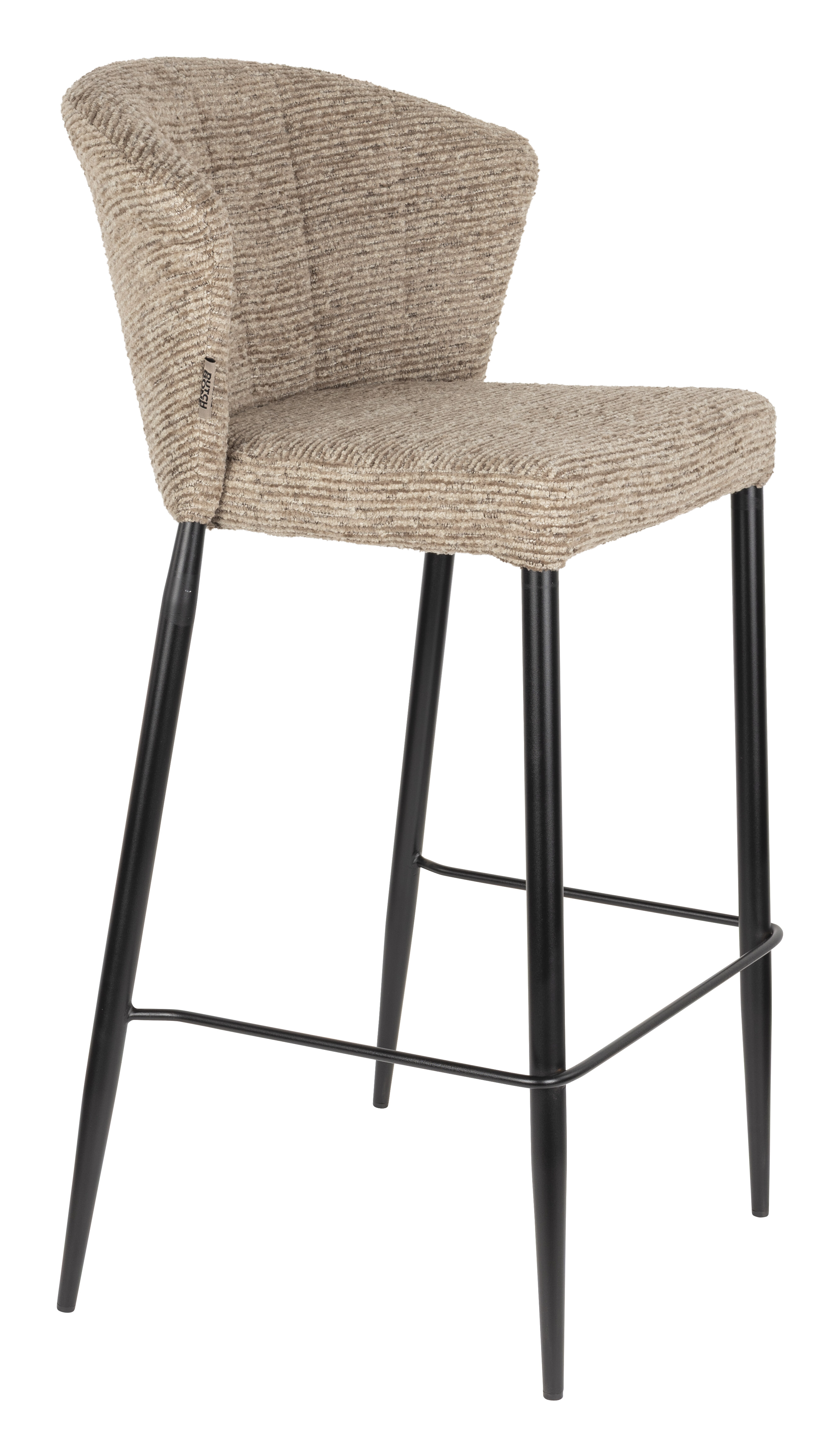 Dutchbone Barstoel Georgia Soft Velvet - Bruin (zithoogte 75cm) | Dutchbone
