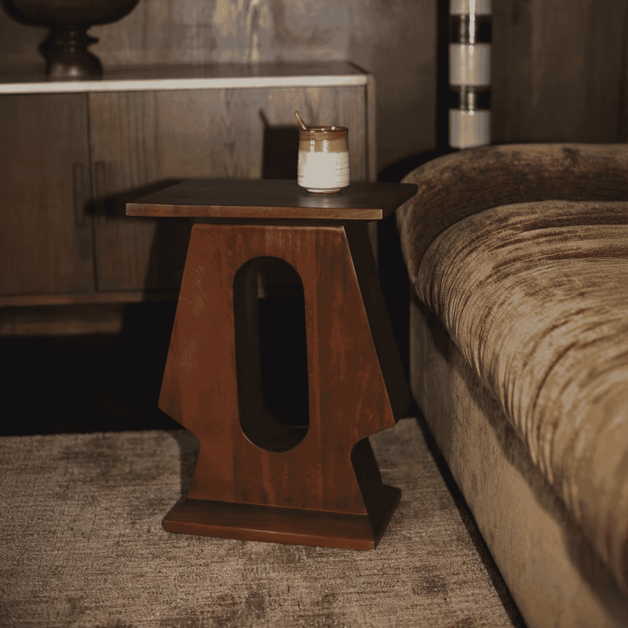 Dutchbone Bijzettafel Pilaster Mangohout