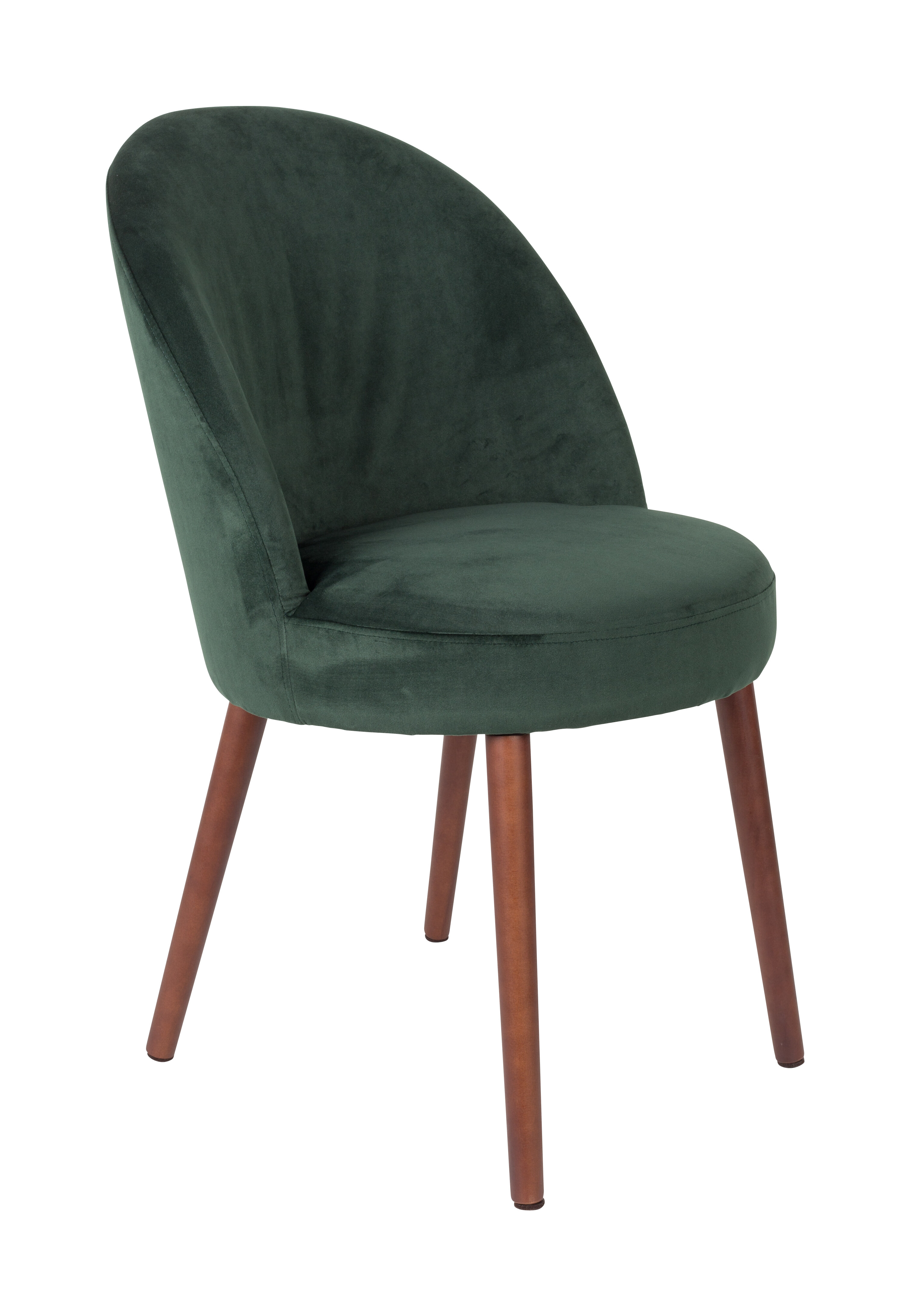 Dutchbone Eetkamerstoel Barbara Velvet - Groen | Dutchbone