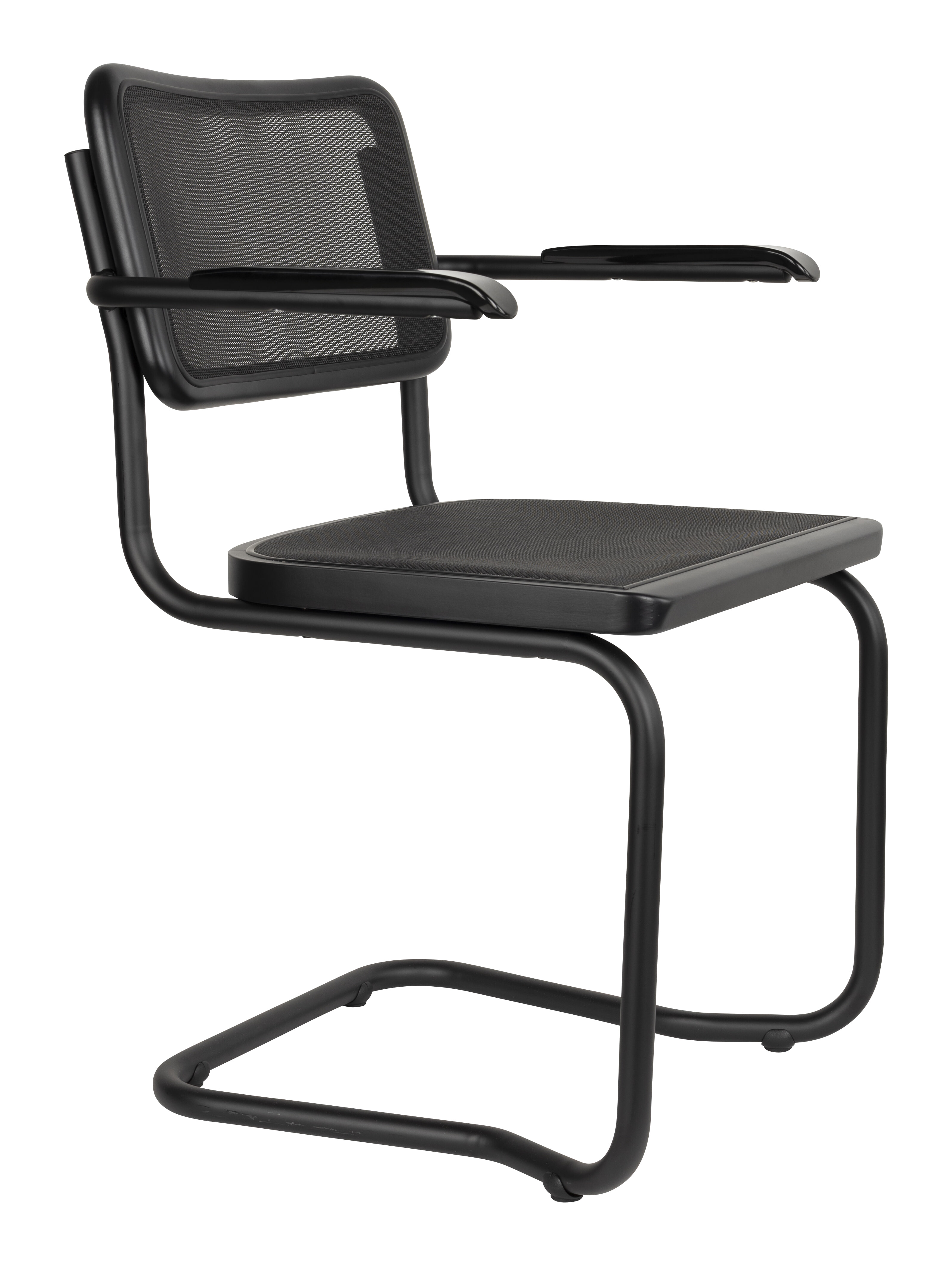 Dutchbone Eetkamerstoel Carree Met armleuning - Zwart | Dutchbone
