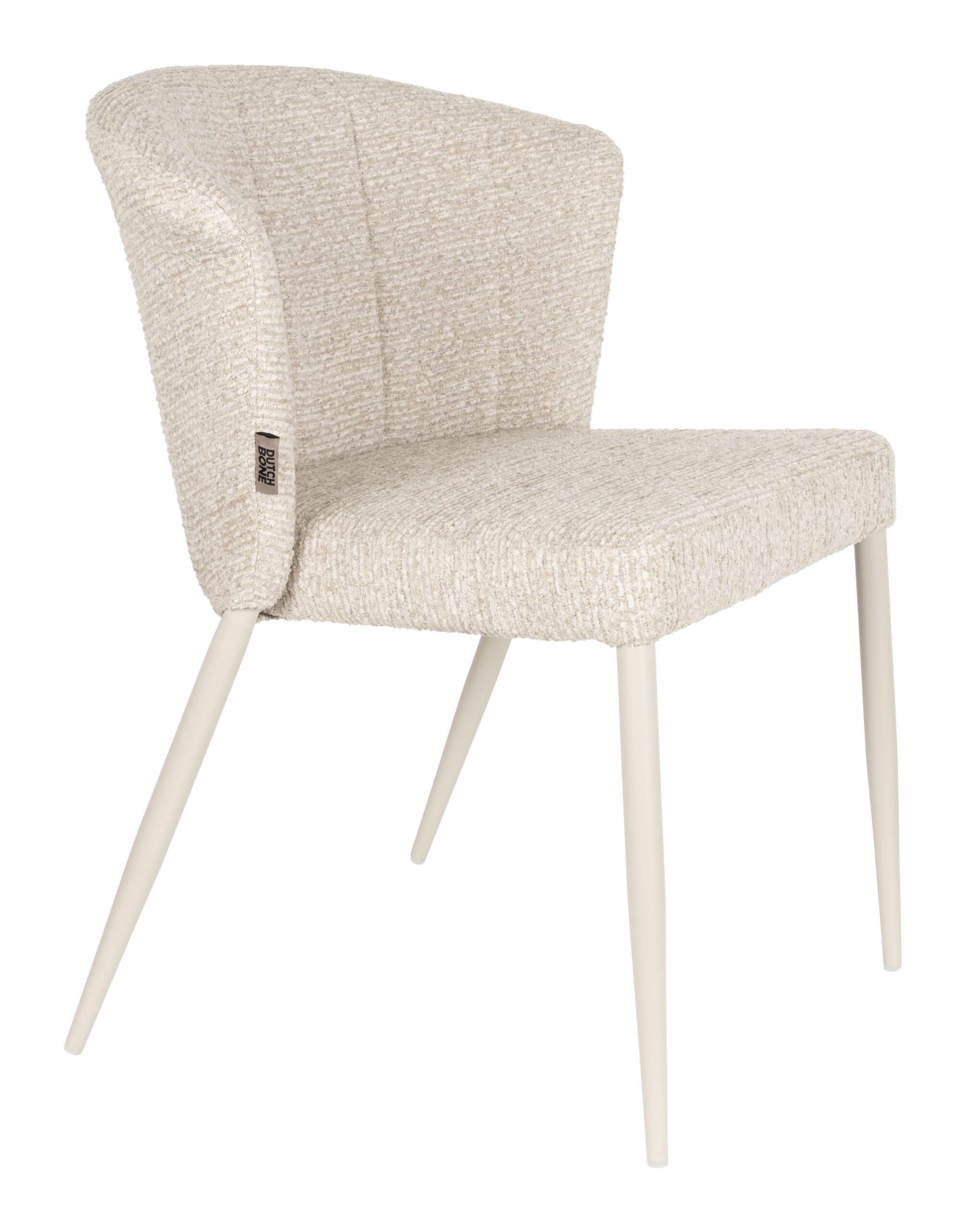 Dutchbone Eetkamerstoel Georgia Chenille - Beige | Dutchbone