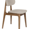 Dutchbone Eetkamerstoel Marais Geweven stof en hout - Beige | Dutchbone