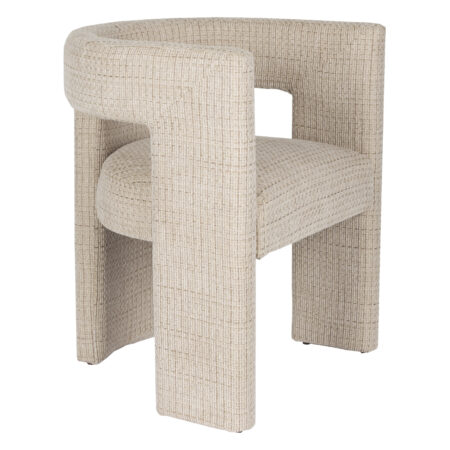 Dutchbone Eetkamerstoel Medina Geweven stof - Beige | Dutchbone