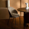 Dutchbone Eetkamerstoel Rodin Essenhout en stof - Beige | Dutchbone