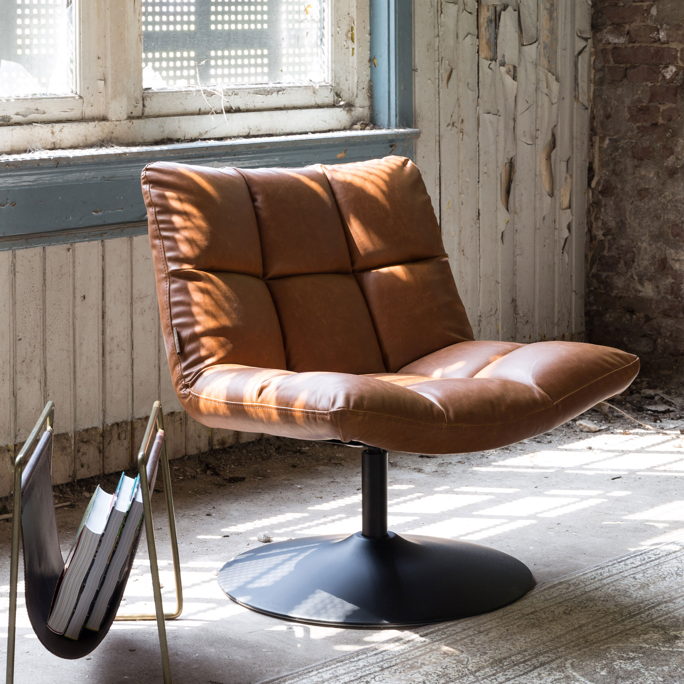 Dutchbone Fauteuil Bar PU - Vintage Bruin | Dutchbone