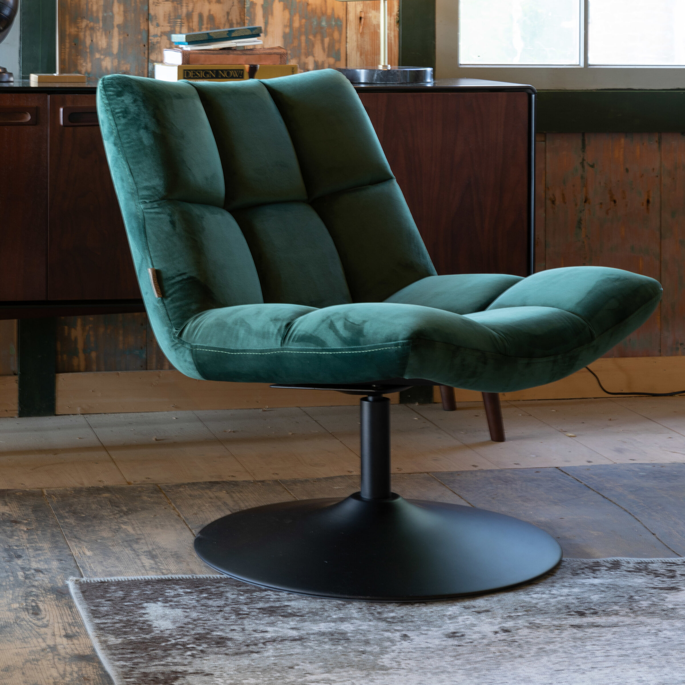 Dutchbone Fauteuil Bar Velvet - Donkergroen | Dutchbone
