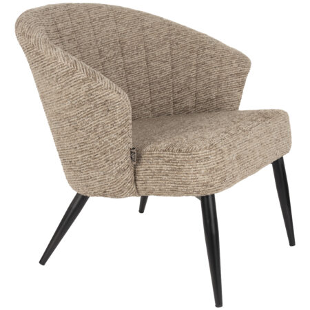 Dutchbone Fauteuil Georgia Chenille - Bruin | Dutchbone