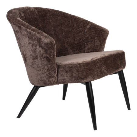 Dutchbone Fauteuil Georgia Chenille - Paars | Dutchbone