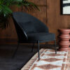 Dutchbone Fauteuil Rodin Essenhout en bouclé - Zwart | Dutchbone