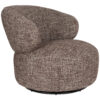 Dutchbone Fauteuil Walter Grof geweven stof - Bruin | Dutchbone