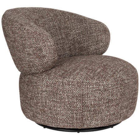Dutchbone Fauteuil Walter Grof geweven stof - Bruin | Dutchbone