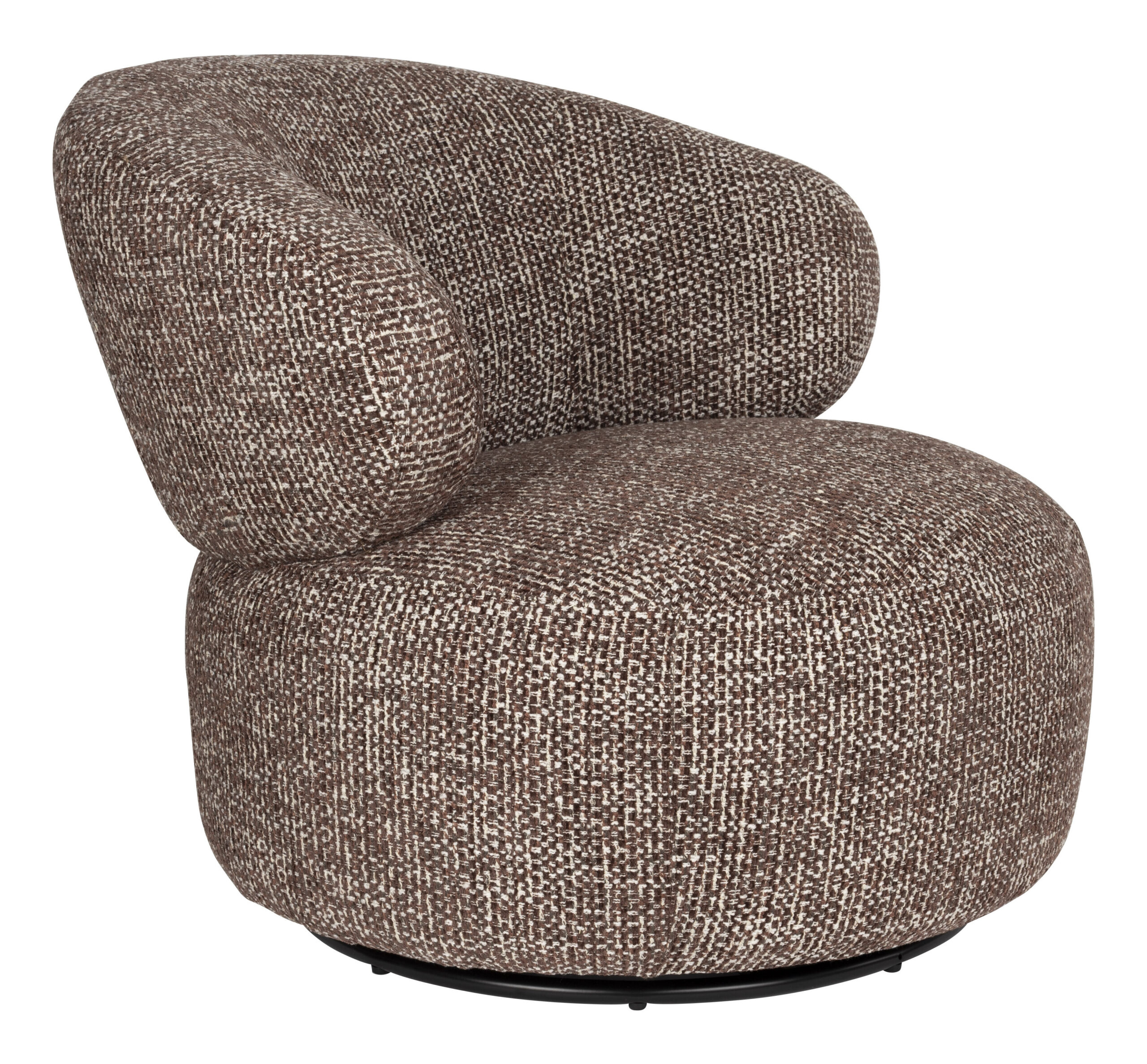 Dutchbone Fauteuil Walter Grof geweven stof - Bruin | Dutchbone