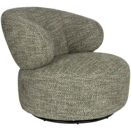 Dutchbone Fauteuil Walter Grof geweven stof - Groen | Dutchbone