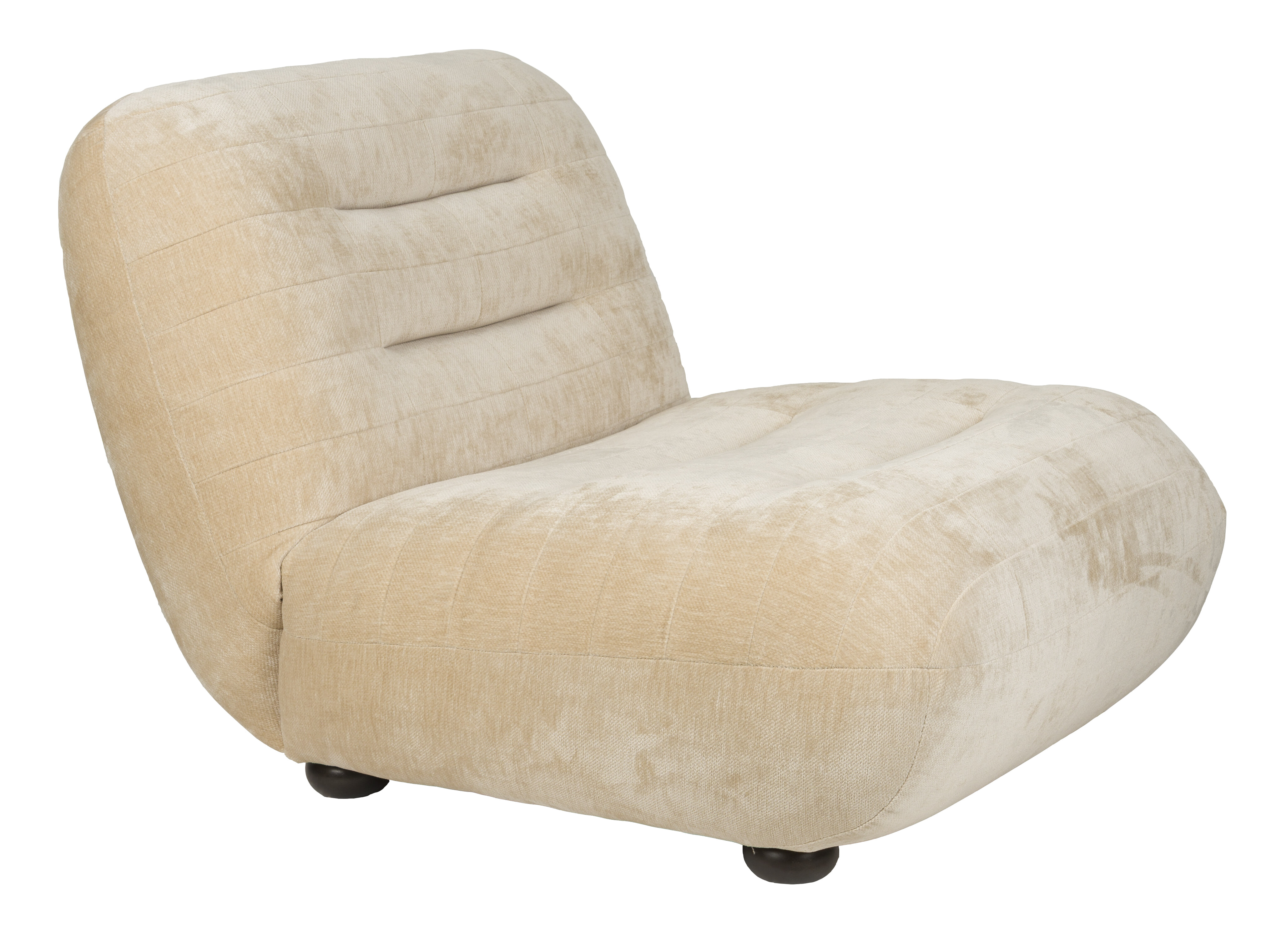 Dutchbone Fauteuil Wyatt Velvet - Beige | Dutchbone