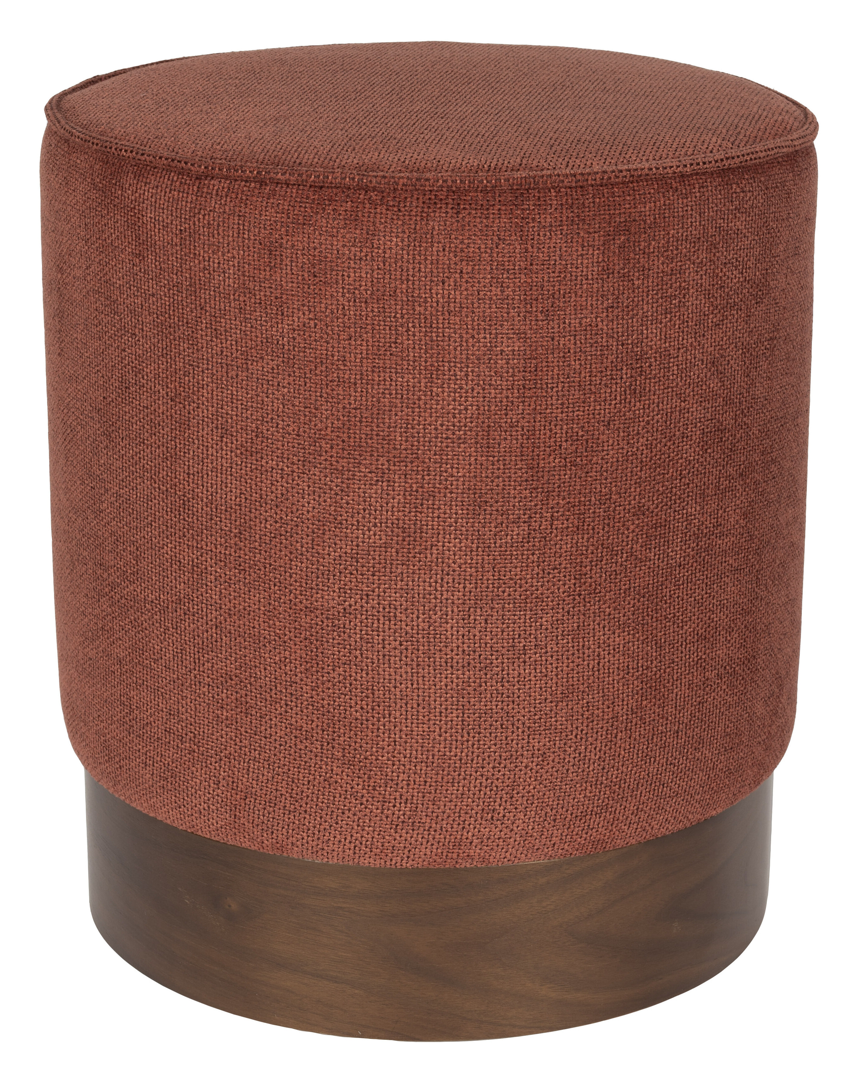 Dutchbone Hocker Bellevue Geweven stof en hout - Rood | Dutchbone