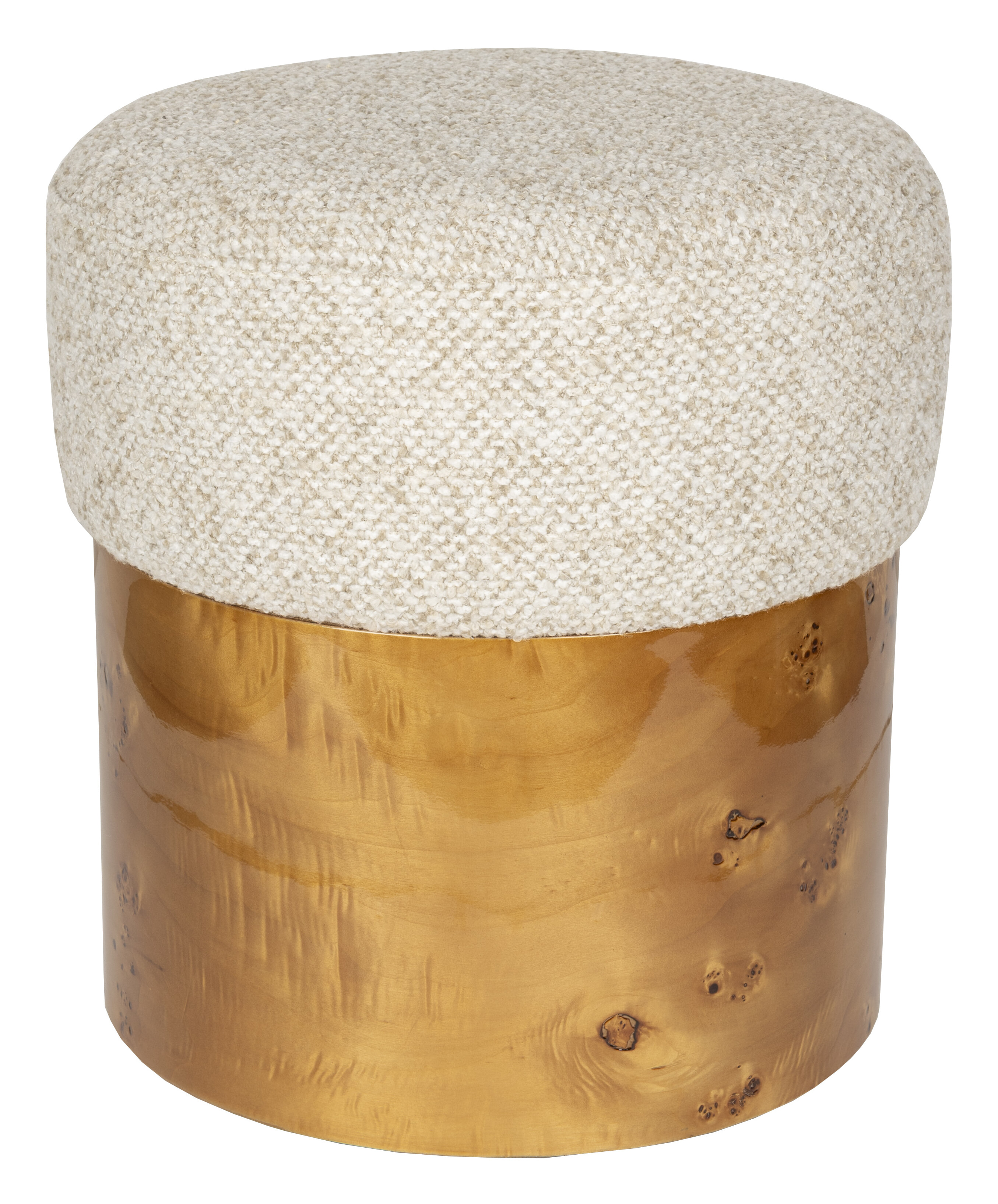 Dutchbone Krukje Burlin Eucalyptushout en stof - Beige | Dutchbone