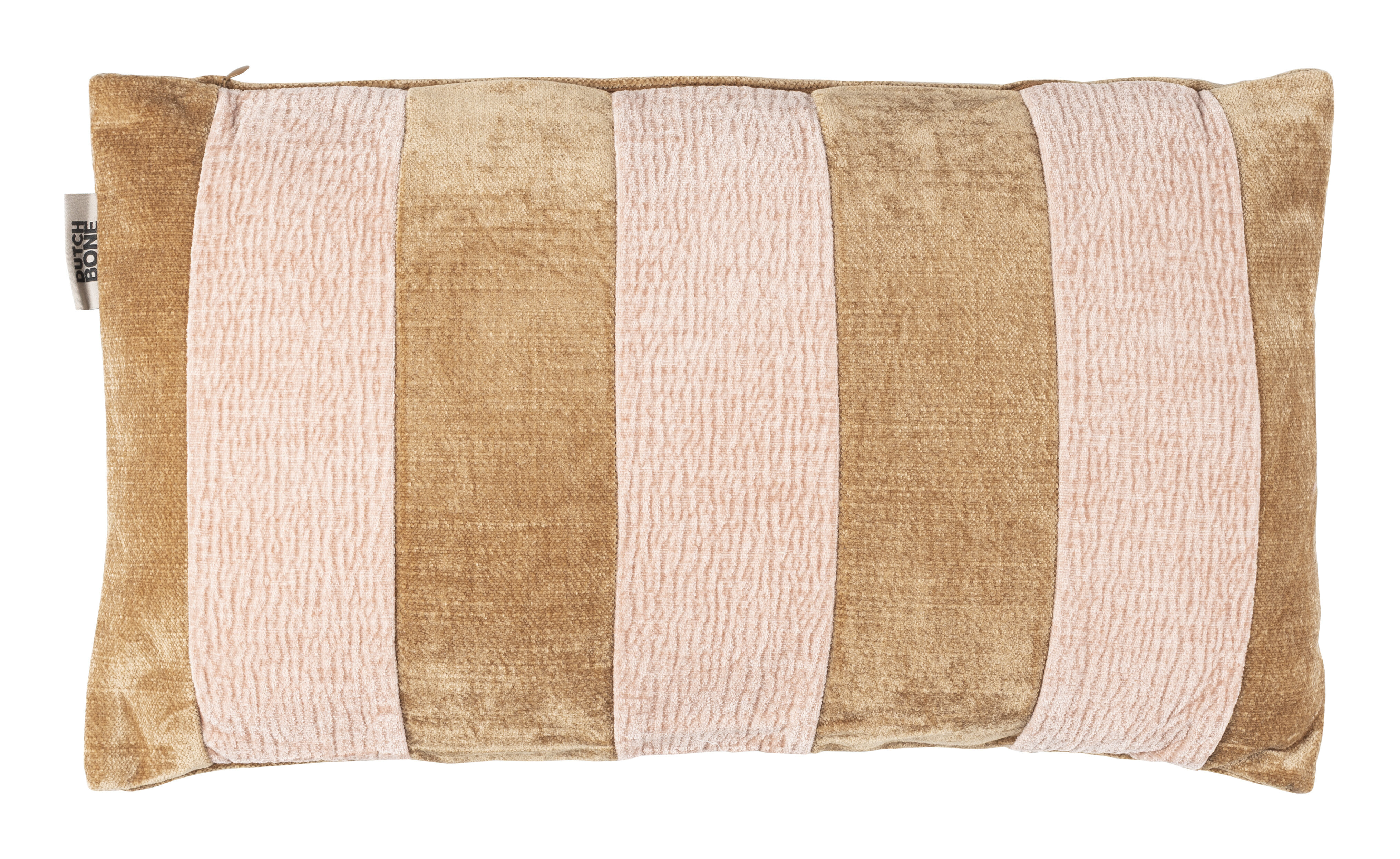 Dutchbone Kussen Maisy 50 x 30cm - Roze/Bruin - Velvet | Dutchbone