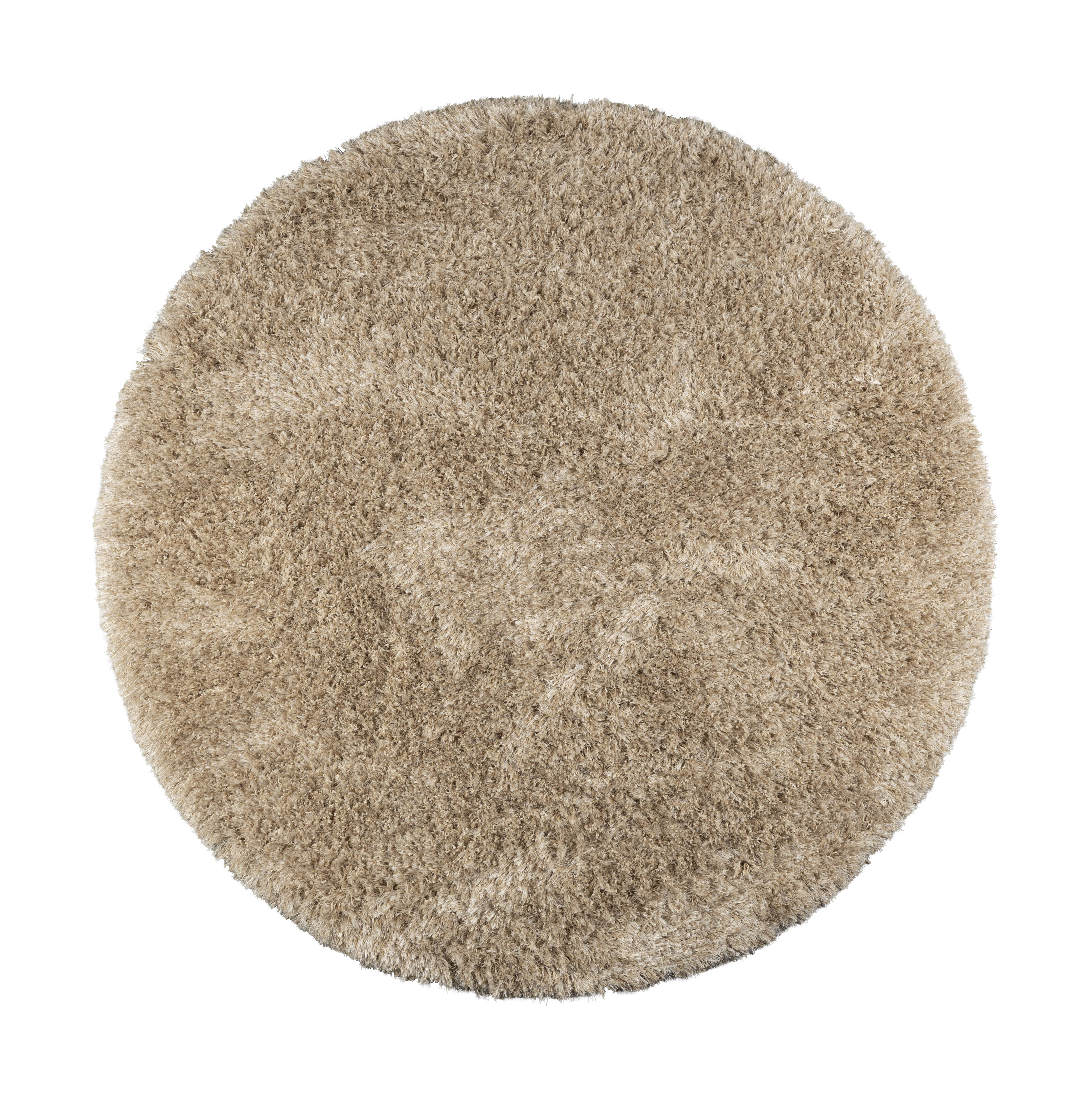 Dutchbone Rond Vloerkleed Hairy Wolmix