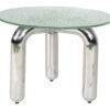 Dutchbone Ronde Bijzettafel Marly Glas en chroom
