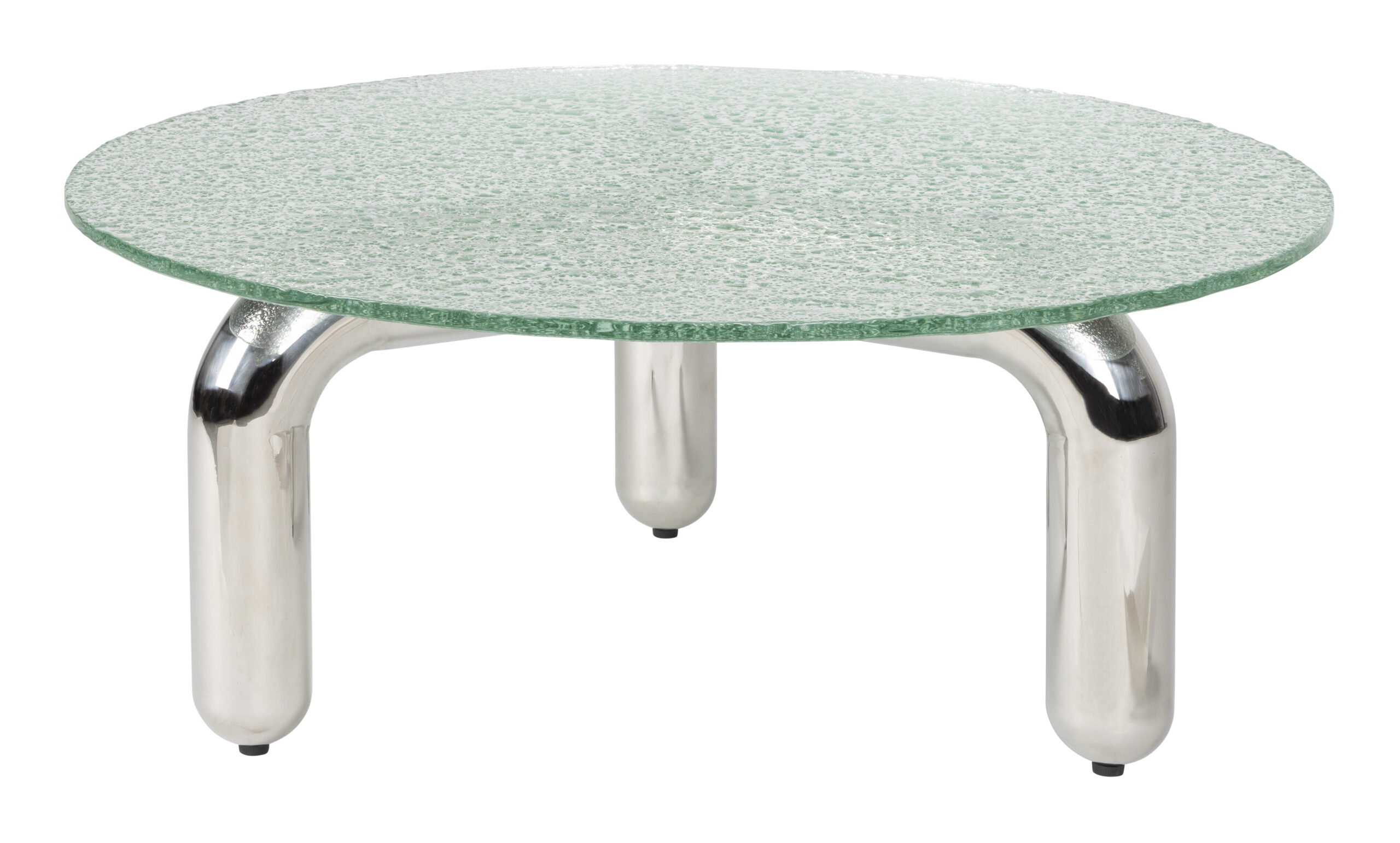 Dutchbone Ronde Salontafel Marly Glas en chroom