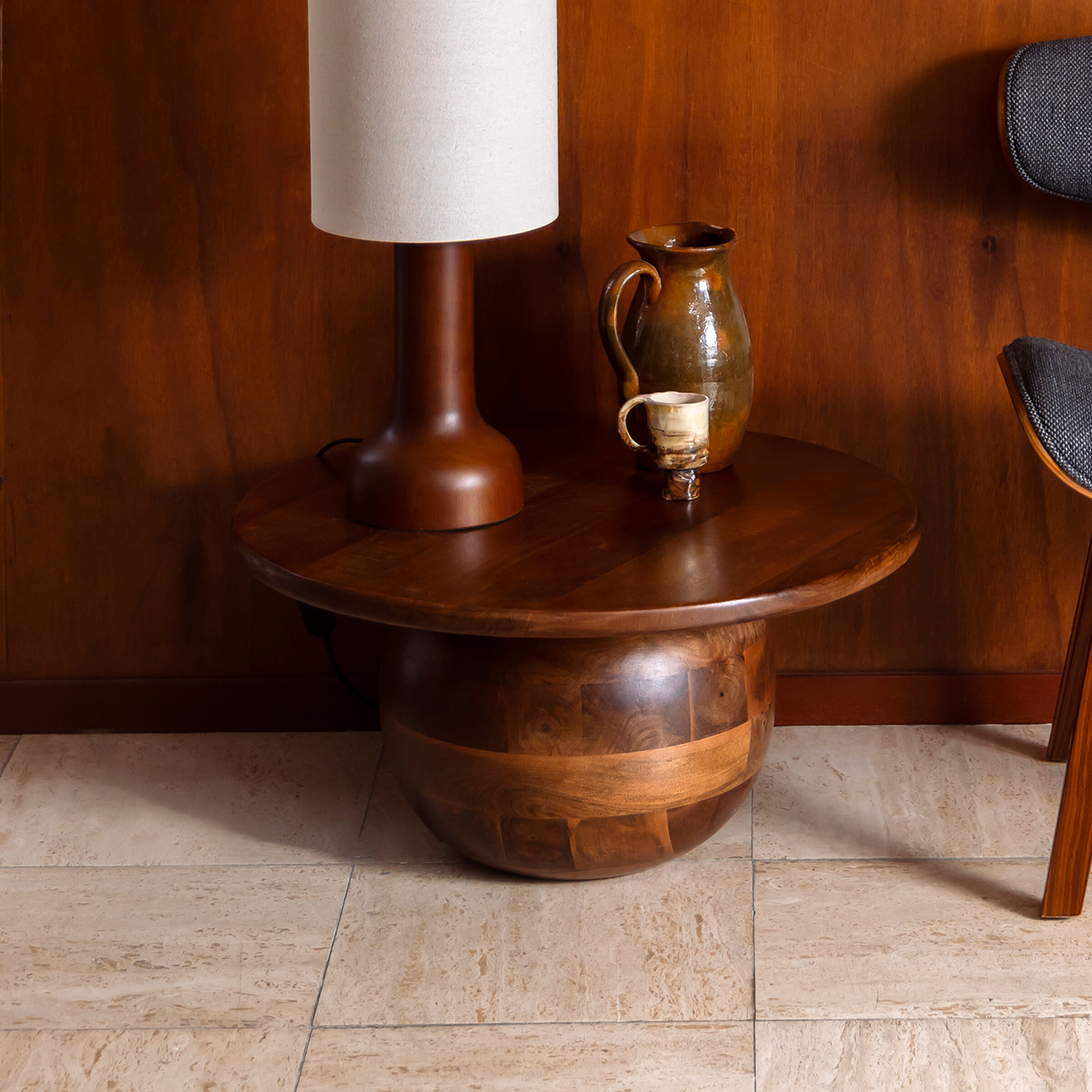 Dutchbone Ronde Salontafel Oblivian Mangohout