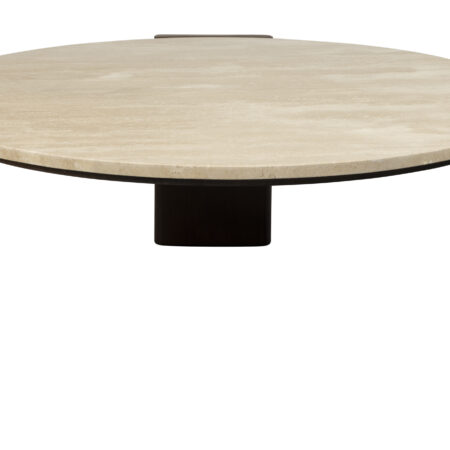 Dutchbone Ronde Salontafel Valcour Travertin en hout