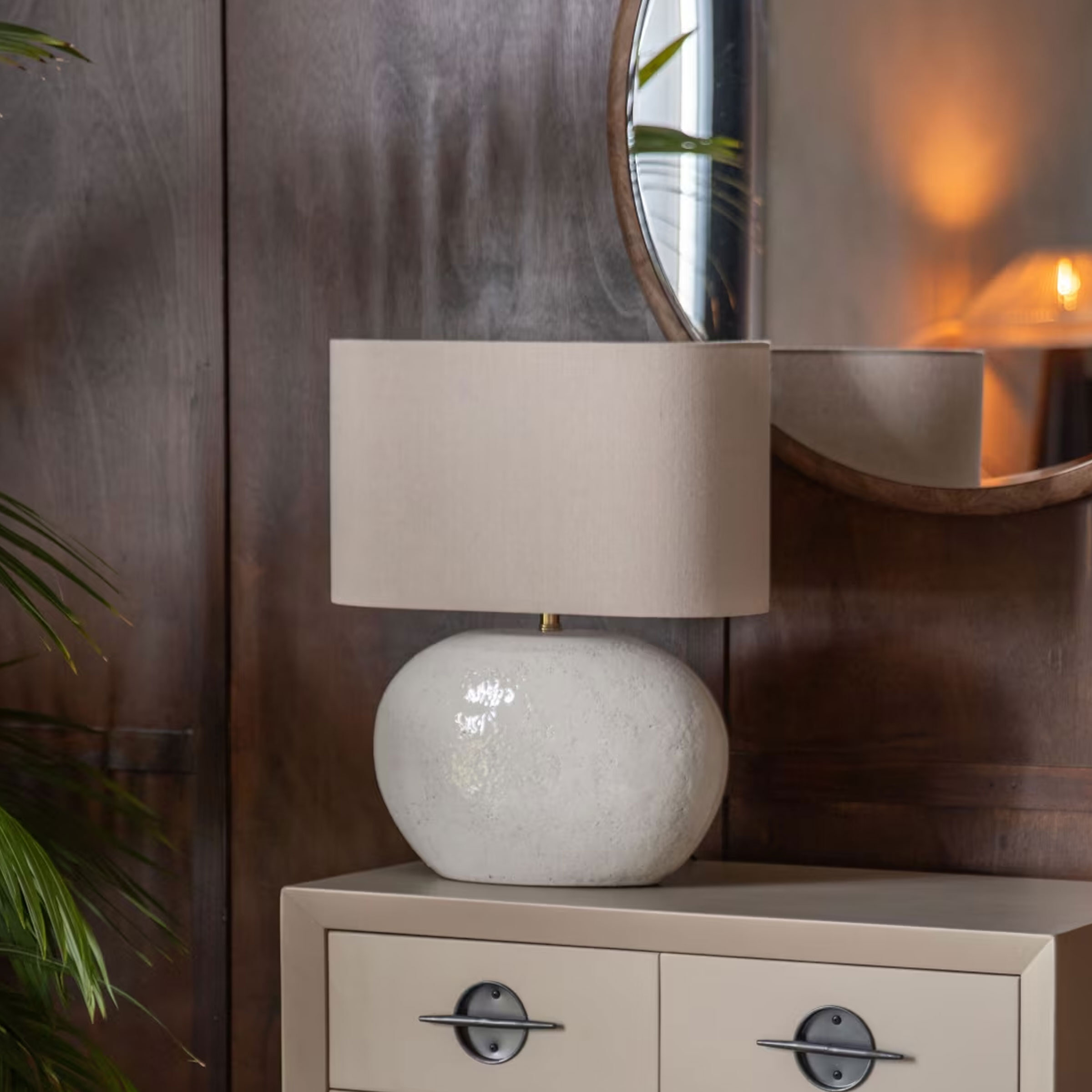 Dutchbone Tablelamp Hailey Linnen en keramiek