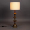 Dutchbone Tafellamp Cath Mangohout en linnen - Bruin | Dutchbone