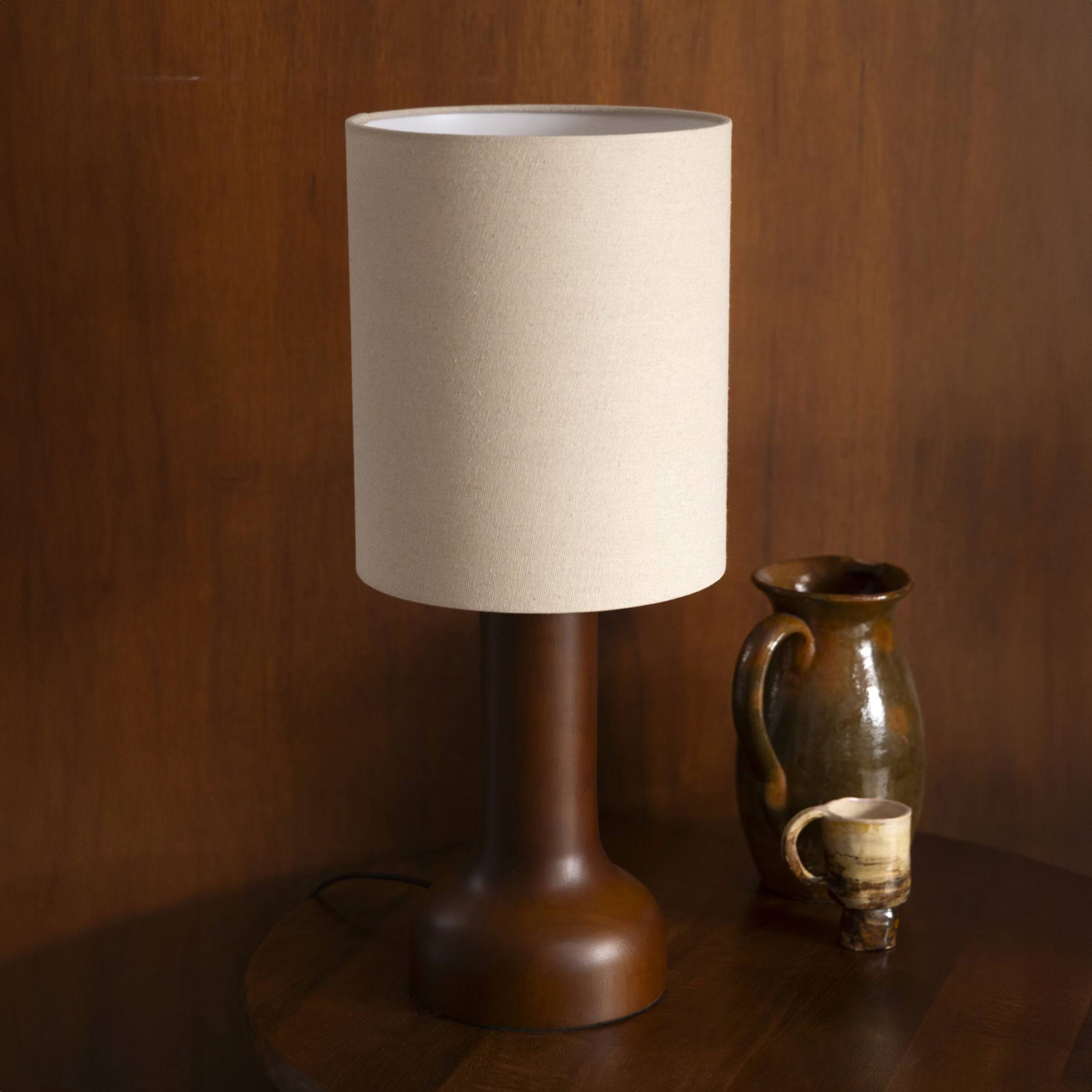Dutchbone Tafellamp Jones Hout - Beige | Dutchbone