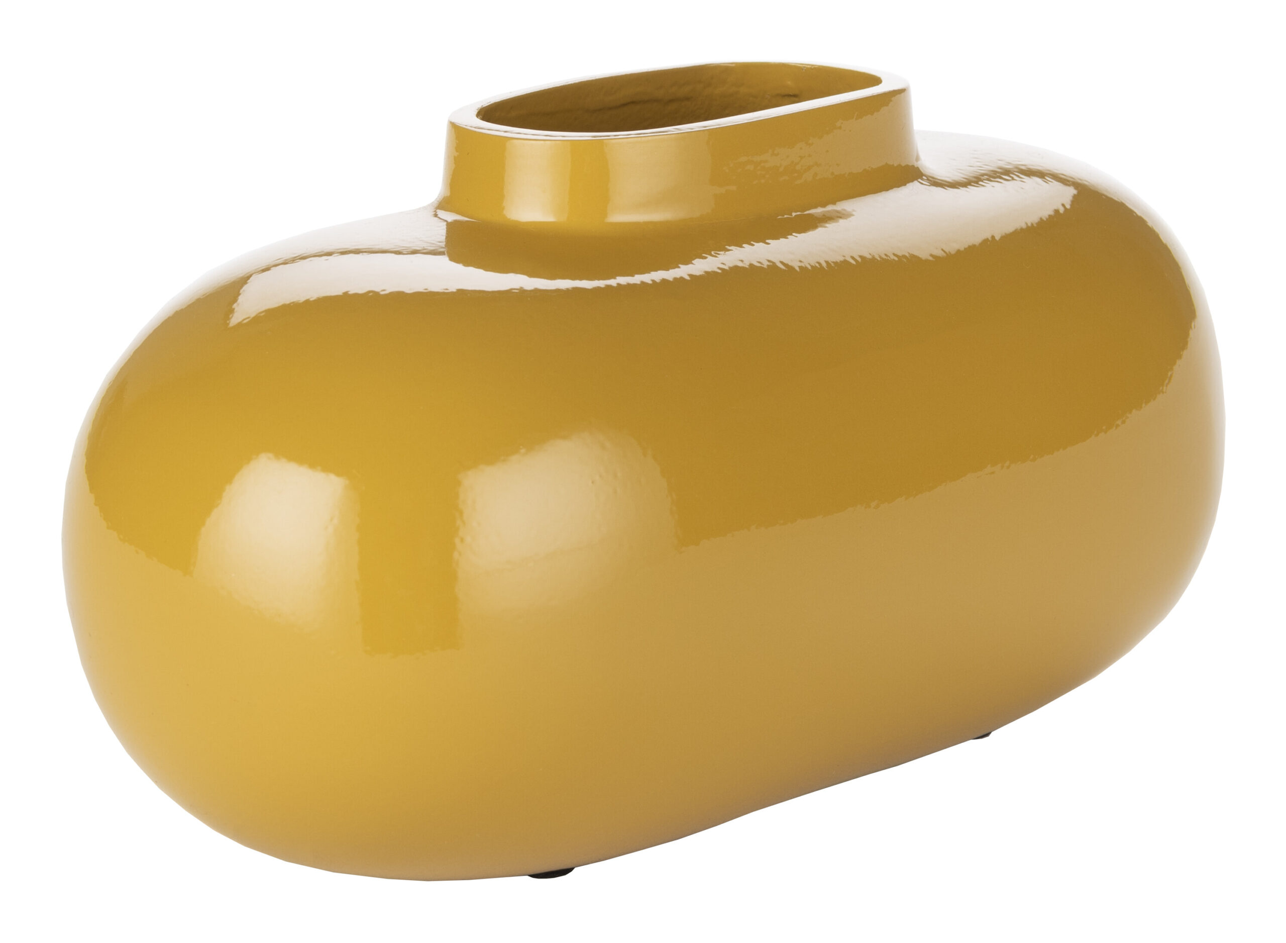 Dutchbone Vaas Droplet 10cm - Okergeel | Dutchbone